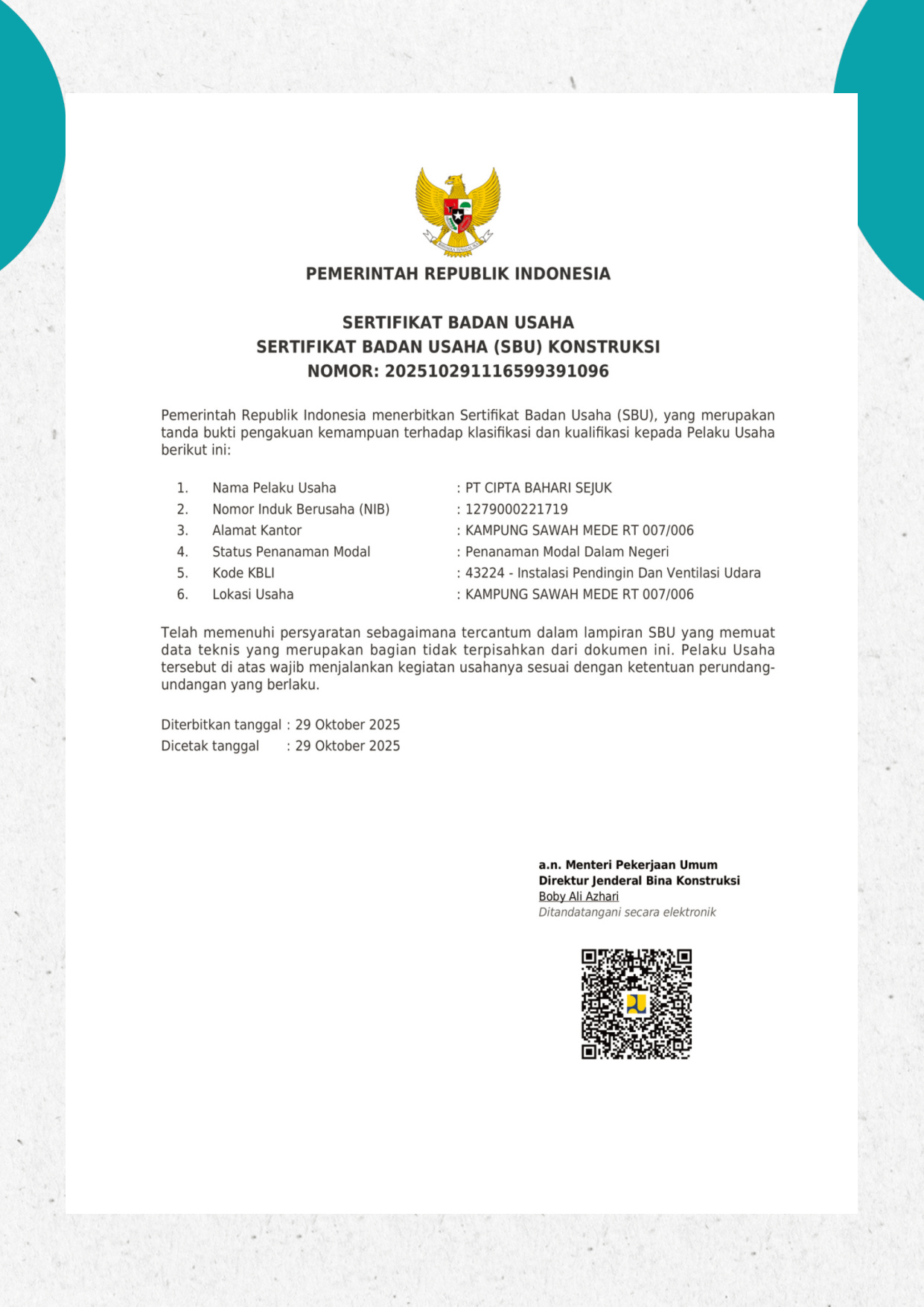 Akta Pendirian Perseroan Terbatas